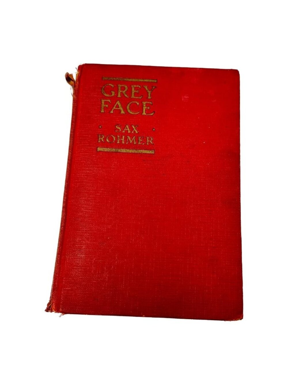 Grey Face Sax Rohmer Book HC 1924 AL Burt Hardcover Inscription 1931